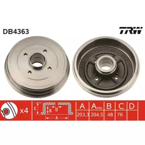 TRW Arka Fren Kampanası DB4363