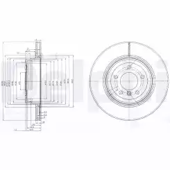 DELPHI Arka Fren Diski Havalı Ø336 BG3961