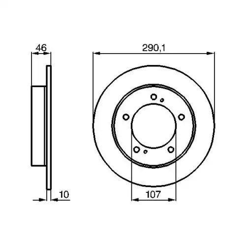 BOSCH Fren Diski Düz Ön 290 5Mm 0986478377