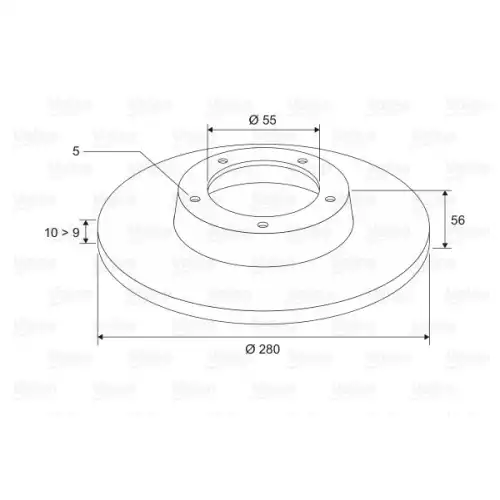 VALEO Arka Fren Diski Tk 186849