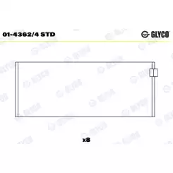 GLYCO Kol Yatak Std 01-4362/4 STD