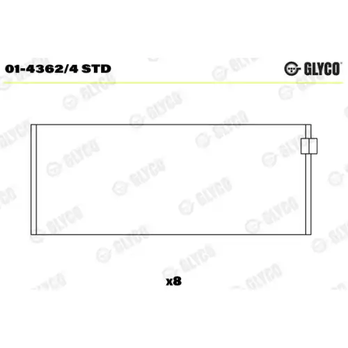 GLYCO Kol Yatak Std 01-4362/4 STD