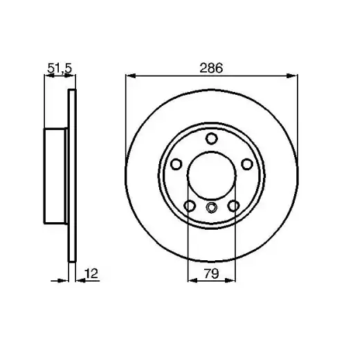 BOSCH Ön Fren Diski Düz 286Mm 0986478511