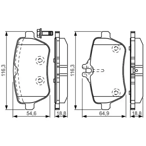 BOSCH Arka Fren Balatası 0986TB3208