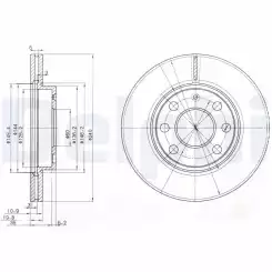 DELPHI Ön Fren Diski Havalı BG3568