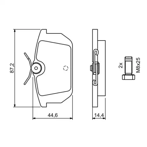 BOSCH Arka Fren Balatası Tk 597327 WVA 23177 0986491030