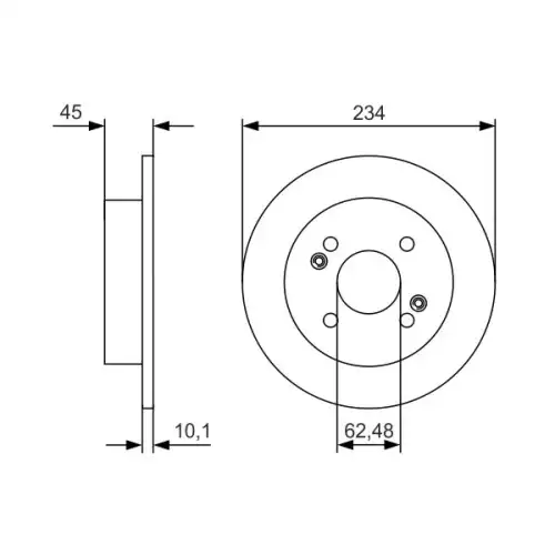 BOSCH Arka Fren Diski Düz Adet 0986479D02