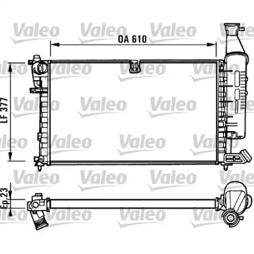 VALEO Motor Su Radyatörü Hazneli Mekanik 731296