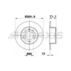 BRAXIS Arka Fren Diski AD0467