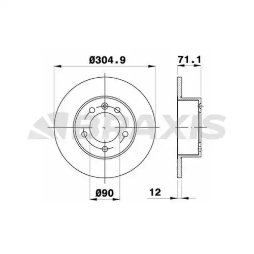 BRAXIS Arka Fren Diski AD0467