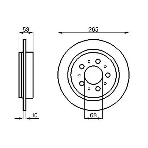 BOSCH Arka Fren Diski 265mm 0986478042