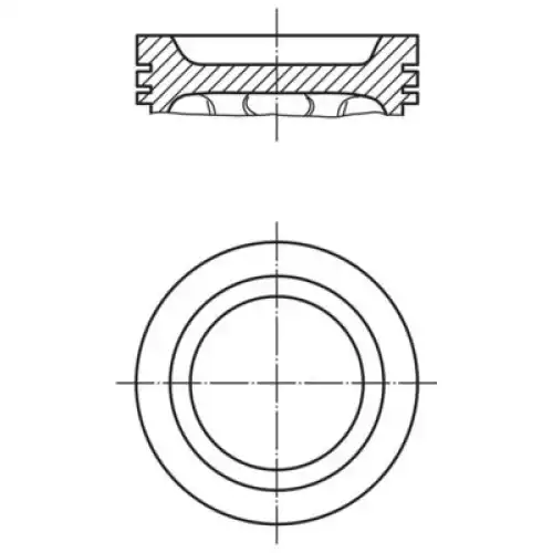 MAHLE Piston+Segman Std 82.70Mm 021 62 00