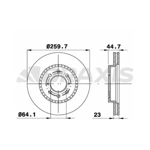 BRAXIS Ön Fren Diski Havalı AE0524