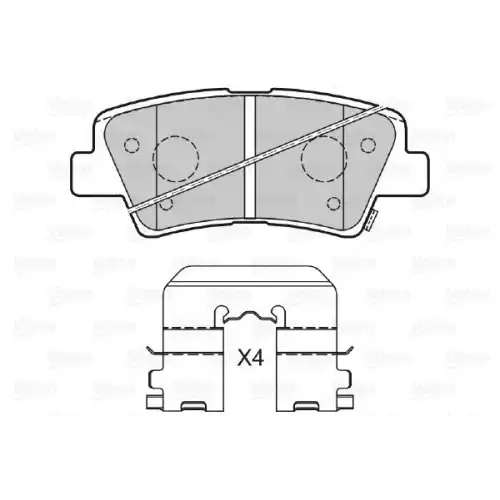 VALEO Arka Fren Balatası Tk 601301