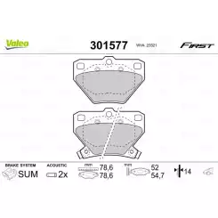 VALEO Arka Fren Balatası Tk 301577