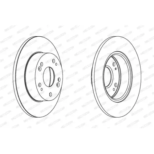 FERODO Arka Fren Diski Düz Takım 260 5mm DDF1390