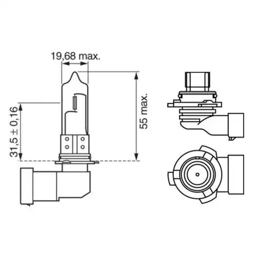 BOSCH Ampül 12V Hb4 P22D Pure Light 1987301063