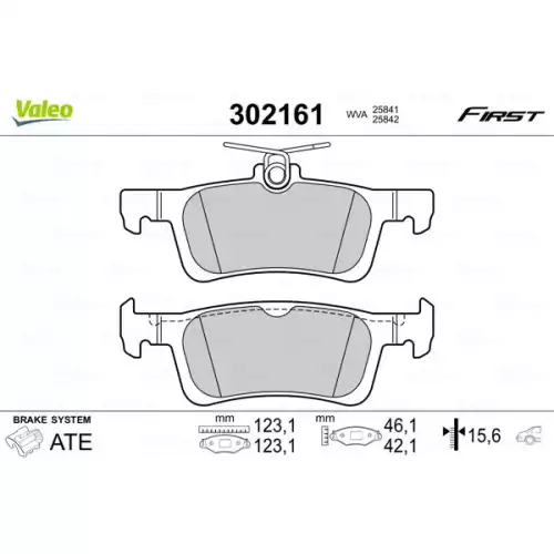 VALEO Arka Fren Balatası 302161