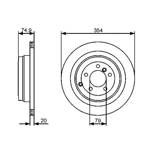 BOSCH Fren Diski Arka Adet 0986479479