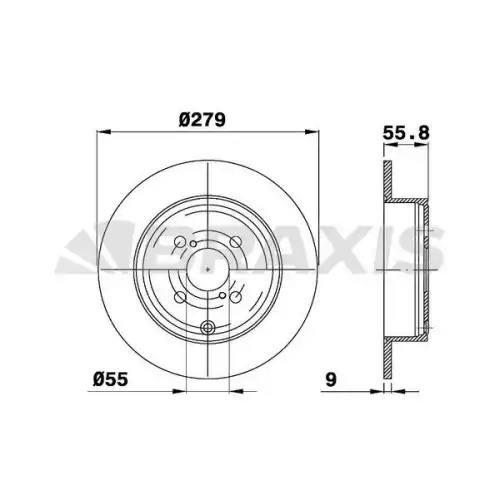 BRAXIS Arka Fren Diski Havalı AE0364