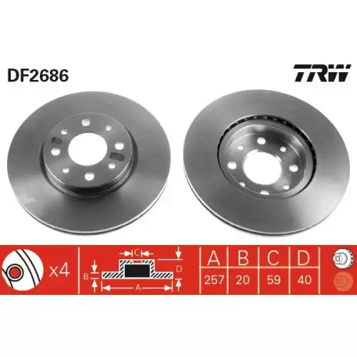 TRW Ön Fren Diski DF2686