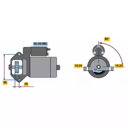 BOSCH Marş Motoru 12 Diş 12V 0001109324