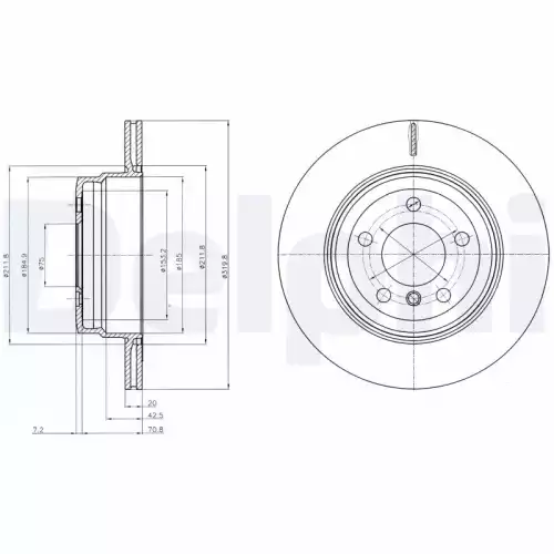 DELPHI Fren Diski Arka Takım BG4168