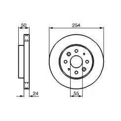 BOSCH Fren Diski Havalı Ön 254mm Adet 0986479231