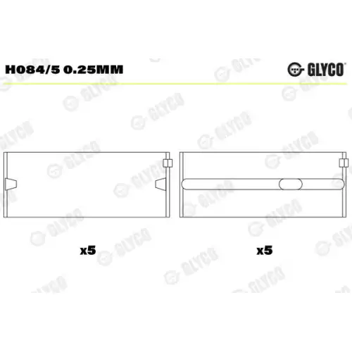 GLYCO Ana Yatak 10-0,25 H084/5 0,25MM