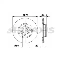 BRAXIS Ön Fren Diski 275Mm AE0295