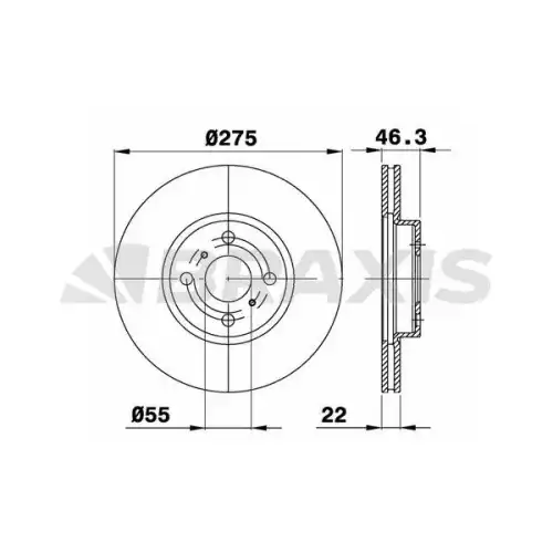 BRAXIS Ön Fren Diski 275Mm AE0295