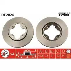 TRW Ön Fren Diski Havalı 260.4mm DF2024