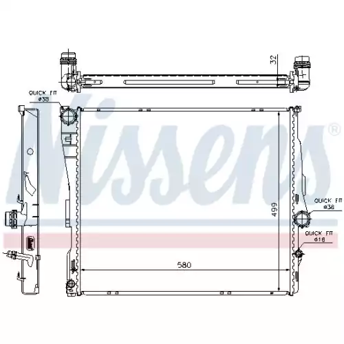 NISSENS Motor Su Radyatörü 60807