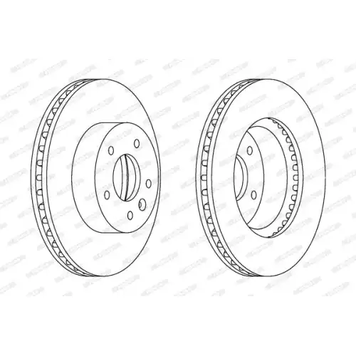 FERODO Ön Fren Diski Havalı 296mm Takım DDF1625