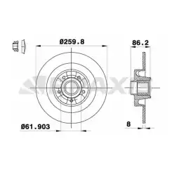 BRAXIS Arka Fren Diski AD0332