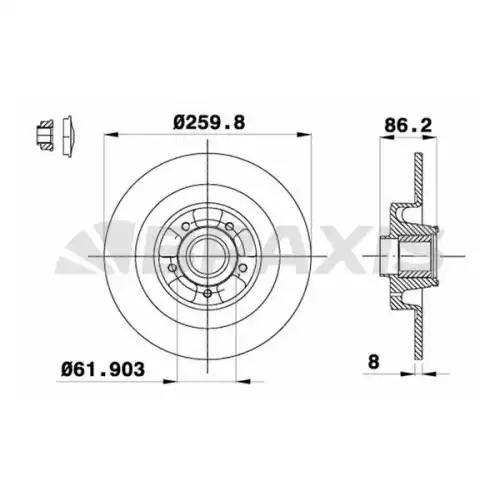 BRAXIS Arka Fren Diski AD0332