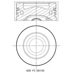 MAHLE Piston+Segman 81.50mm 028PI00100002