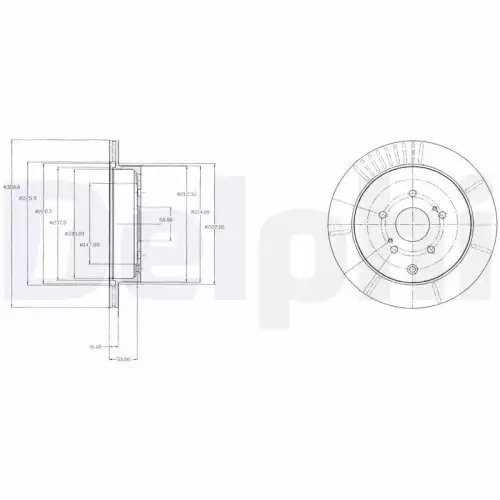 DELPHI Arka Fren Diski Havalı 308-5 BG4329