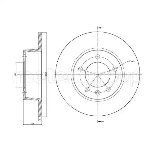 METELLI Arka Fren Diski Düz 305 Mm 23-0690