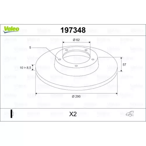 VALEO Arka Fren Diski Tk 197348