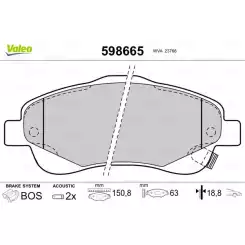 VALEO Ön Fren Balatası Tk 598665