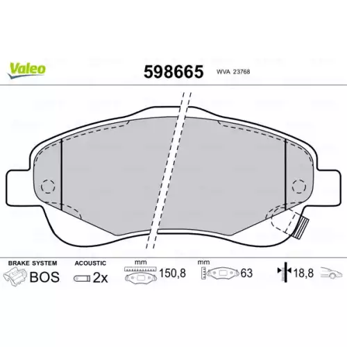 VALEO Ön Fren Balatası Tk 598665