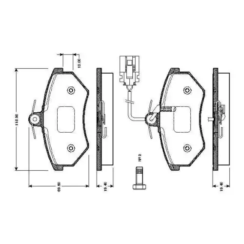 BOSCH Ön Fren Balatası Tk Fişli 0986TB2072