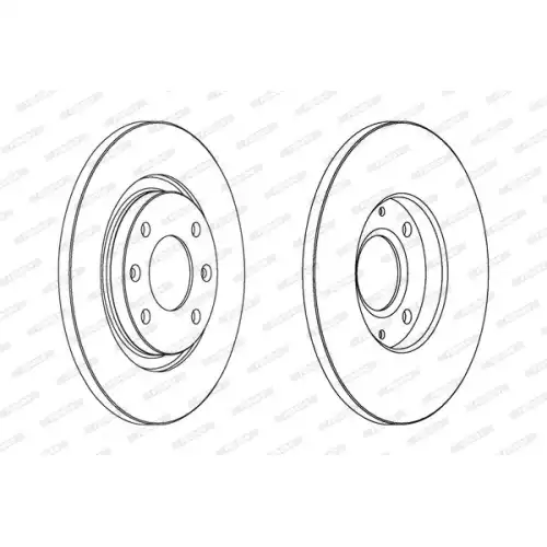 FERODO Ön Fren Diski Düz Havasız 266Mm DDF1000