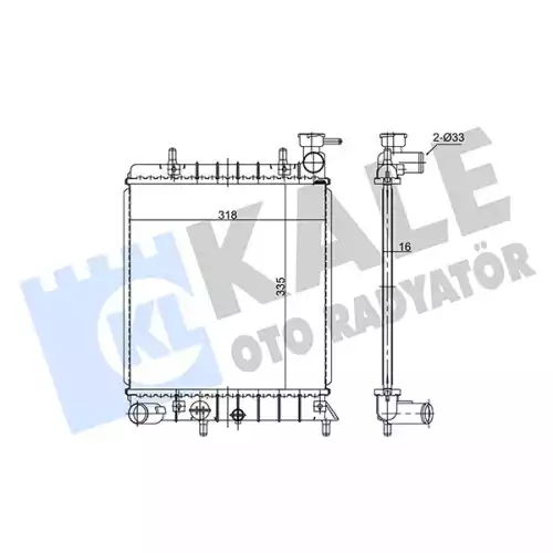 KALE Motor Su Radyatörü 372500