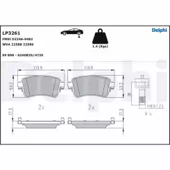 DELPHI Arka Fren Balatası Takım LP3261