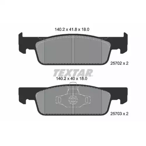 TEXTAR Ön Fren Balatası 2570201