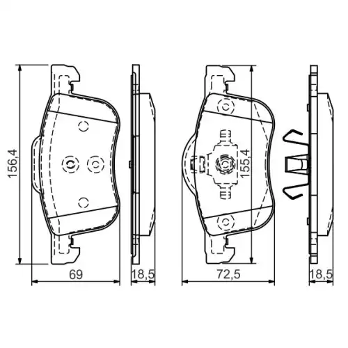 BOSCH Ön Fren Balatası Tk 0986495061