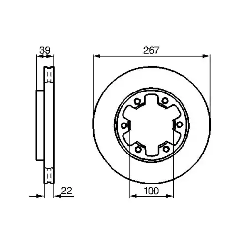 BOSCH Fren Diski Havalı Ön 267 6Mm 0986478806