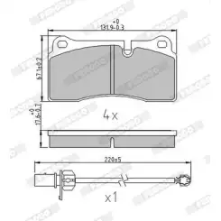 FERODO Arka Fren Balatası Tk FDB4195